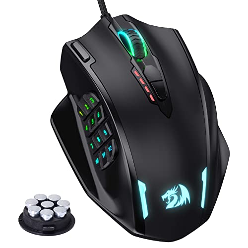 Ratón Redragon M908 Impact Ratón Gaming MMO Cableado RGB 12400 dpi