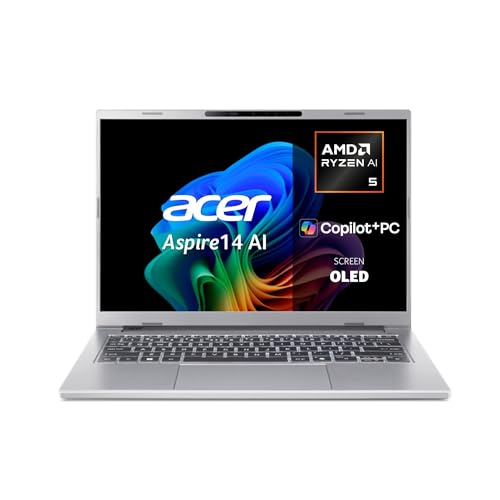 Portátil Acer Aspire 14 AI Copilot+ PC, Portátil 14" OLED, AMD Ryzen AI 5 330