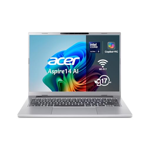 Portátil Acer Aspire 14 AI Copilot+PC,Portátil 14", Core Ultra 5,16GB RAM, 512GB SSD