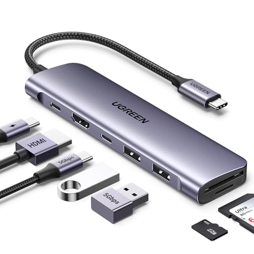 Dock / hub UGREEN Revodok 1071 Hub USB C 7 en 1 Adaptador Multipuerto Docking Station