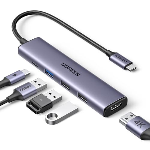 Portátil UGREEN UGREEN Revodok 105 Hub USB C 5 en 1 Adaptador de USB-C a HDMI