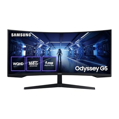 Monitor Samsung Monitor Curvo Gaming Odyssey G5 G55T QHD 34" con 165Hz y AMD Freesync Premium