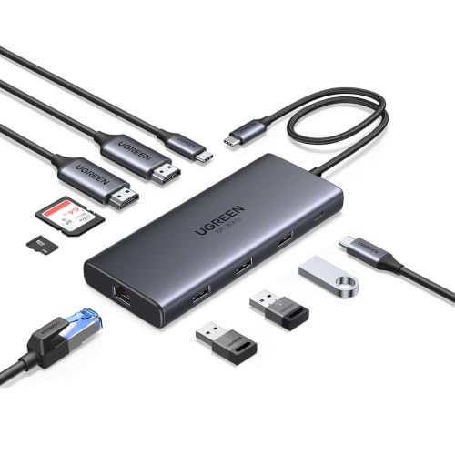 Dock / hub UGREEN Revodok Pro 210 Hub USB C 10 en 1 Docking Station Dual Pantalla
