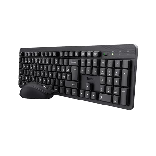 Teclado Trust Ymo II Pack Teclado y Ratón Inalámbrico QWERTY Español, Negro