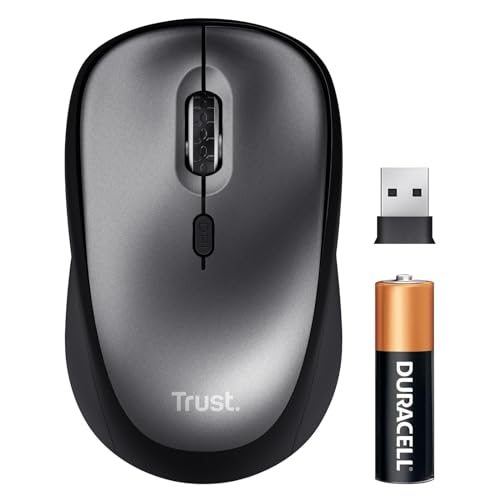 Ratón Trust Yuki Ratón Inalámbrico Silencioso con Batería, 800-1600 PPP, Negro