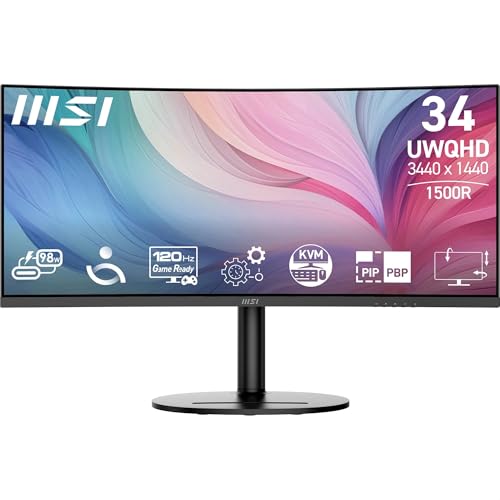 Monitor MSI Modern MD342CQP Monitor Curvo de 34'' UWQHD 1500R - Panel VA 3440 x 1440, KVM, P