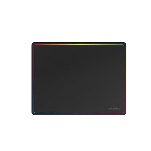Alfombrilla Mars Gaming MMP124, Alfombrilla Gaming 360x260mm, Diseño de Bordes Rainbow, Base Antidesliza