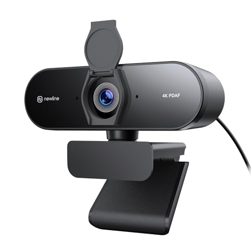 Micrófono N newline N newline Webcam 4K para PC con Sensor Sony de 1/2.55", PDAF autoenfoque, 2 micr