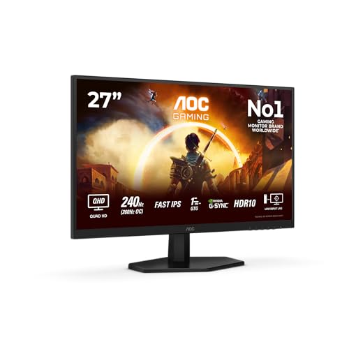 Monitor AOC AOC Q27G42ZE Gaming Monitor 27 Pulgadas 260Hz Panel Fast IPS, 1ms GtG, HDR10, G-
