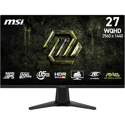 Monitor MSI mag 275QFA E20 27" Gaming Monitor, 2560x1440 WQHD Rapid IPS, 200 Hz, 0,5 ms, HDR
