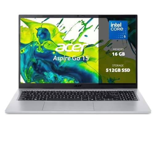 Portátil Acer Aspire Go 15, Portátil 15.6" Full HD, Core 5, 16GB RAM, 512GB SSD