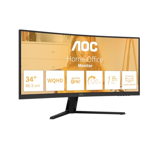 Monitor AOC AOC CU34B3E Monitor 34 Pulgadas 120Hz Panel VA, 4ms GtG, HDR Ready, Adaptive Syn