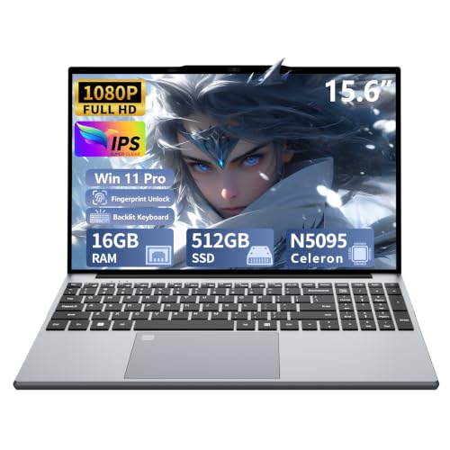 Portátil NIKOTSIS Ordenador Portátil 15,6" Celeron N5095 (4C/4T, hasta 2,9 GHz) Procesador, Win 11