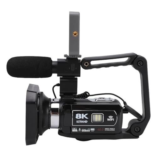 Portátil Generic Cámara de Vídeo 8K Videocámara HD de 64 MP con Metraje Estable y WiFi para Vlogg