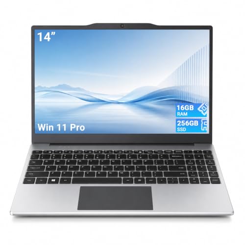 Portátil Breloom Portatil 14 Pulgadas, 16GB RAM 256GB SSD, Win 10 Pro Laptop, Procesador AMD A9 h