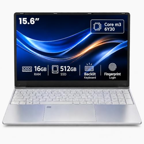 Portátil Breloom Charm - Ordenador portátil FHD de 15.6", 16GB RAM 512GB SSD, procesador Core M3-