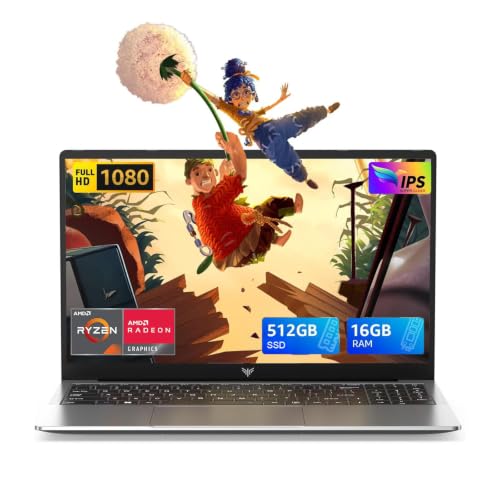 Portátil ACEMAGIC 15.6" Ordenador Portátil,Win 11 Pro,Ryzen R2544,16GB DDR4 512GB SSD Oficina