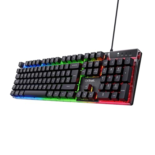Teclado Trust Gaming GXTrust Azor Teclado Retroiluminado LED QWERTY Español USB, Negro