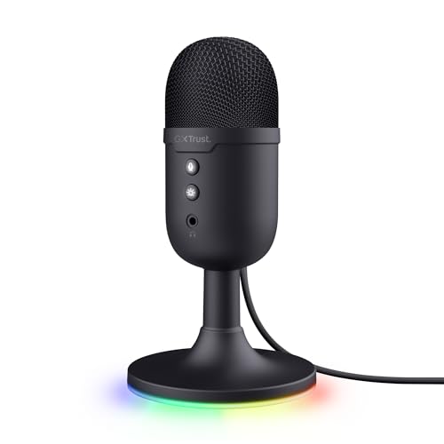 Micrófono GXTrust Yami Micrófono PC USB para Streaming Podcast Twitch, Negro