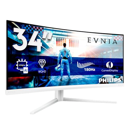Monitor PHILIPS Evnia 34M2C5501A Gaming Monitor 34 Pulgadas 180Hz Panel Fast VA, 1ms GtG, HDR400