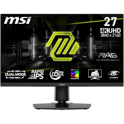 Monitor MSI MSI mag 272URDF E16 Monitor Gaming, 27-Inch, 4K UHD, 3840x2160, Rapid IPS, 0.5ms