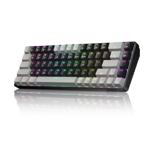 Teclado Dierya DK68 Teclado Mecánico Gaming Inalámbrico,60% Layout Compacto 68 Teclas con Tripl