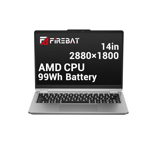 Portátil FIREBAT WUJIE 14X Pro, Portátil 14" QHD+ 120Hz, AMD Ryzen 7 H255 8C/16T 4,9 GHz, 32Go LP